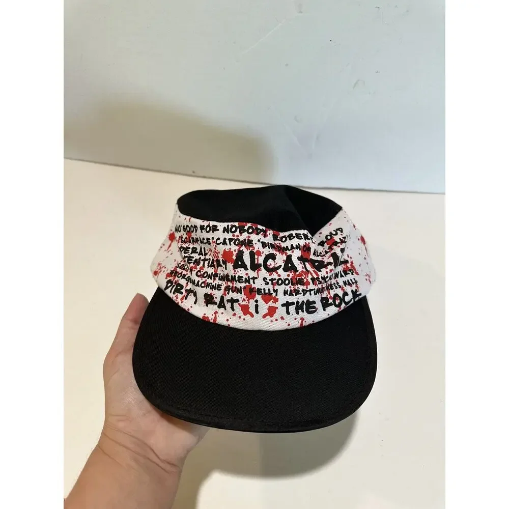 Vintage Alcatraz Federal Penitentiary‎ Snap Back Hat Cap red black White